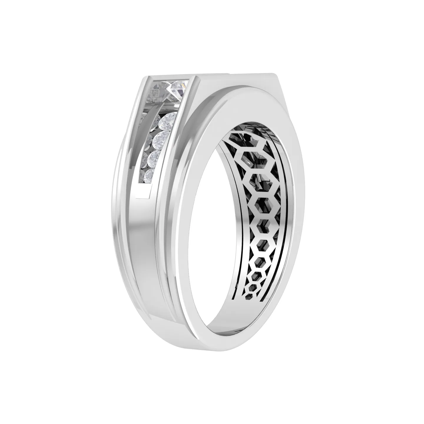 1 ctw Round Lab Grown Diamond Men's Ring