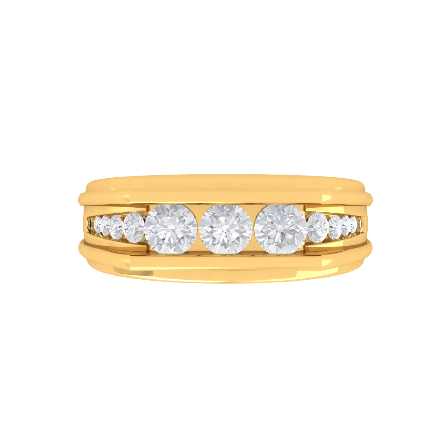 1 ctw Round Lab Grown Diamond Men's Ring
