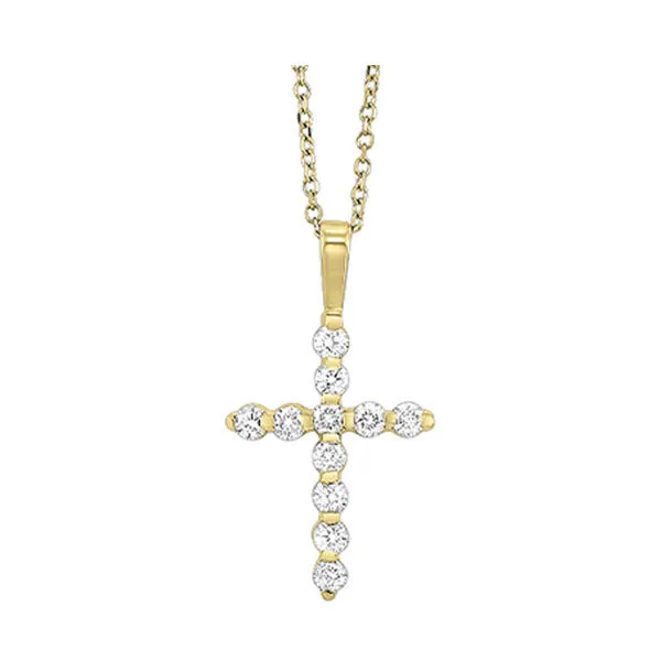 14KT YELLOW GOLD DIAMOND (1/10 CTW) PENDANT