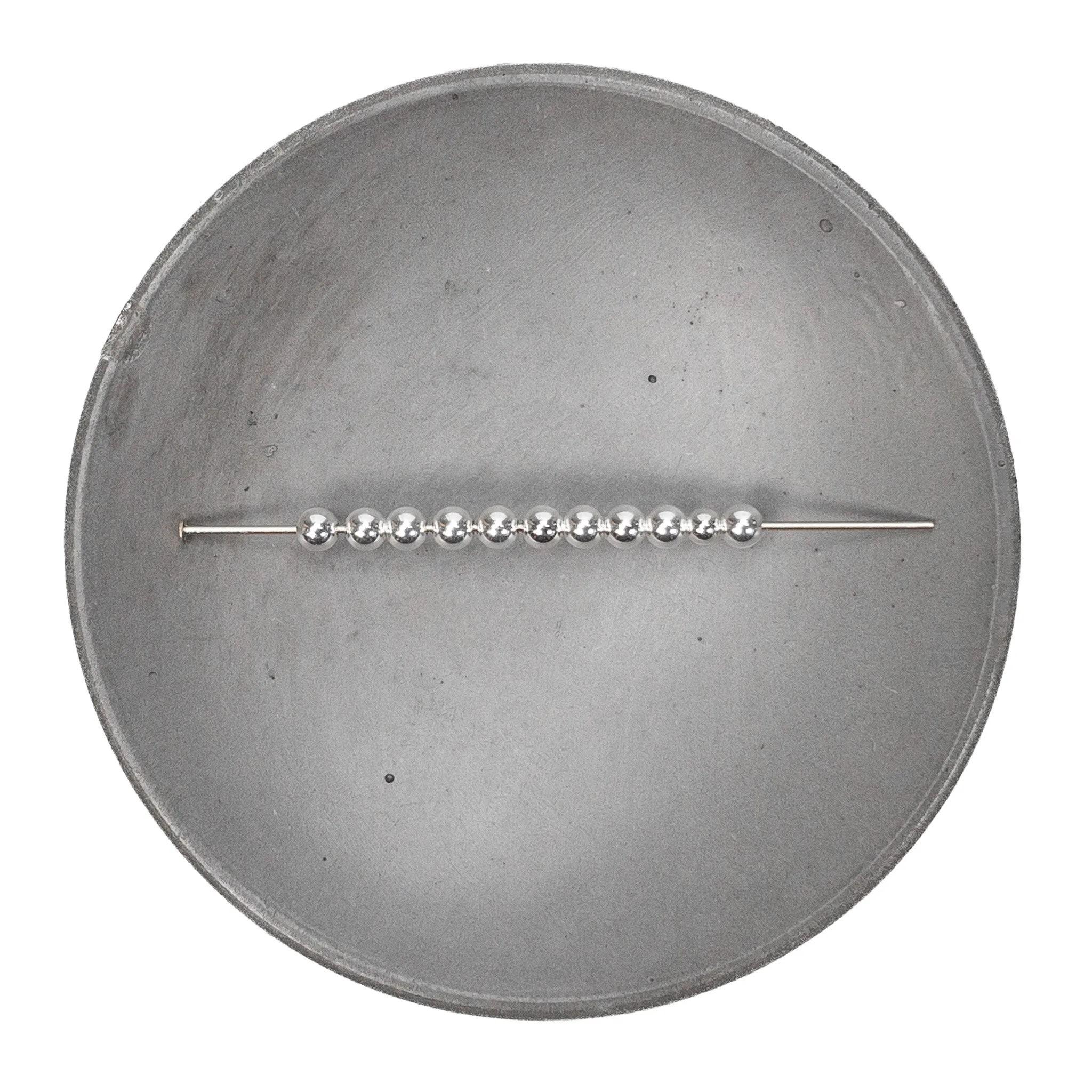 3mm Shiny Round (1.3mm Large Hole) Bead - Silver | Gold (M1042)