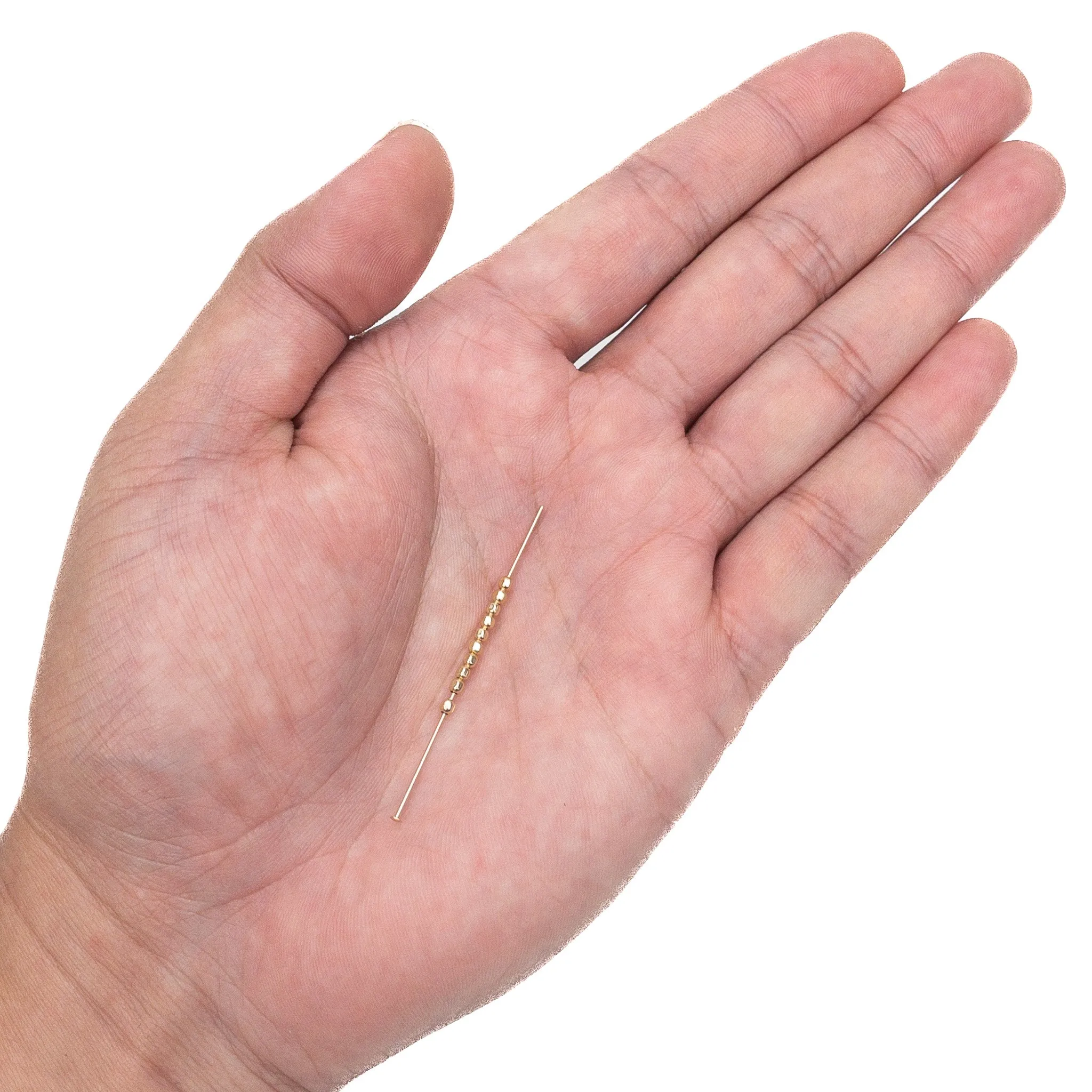 3mm Shiny Round (1.3mm Large Hole) Bead - Silver | Gold (M1042)