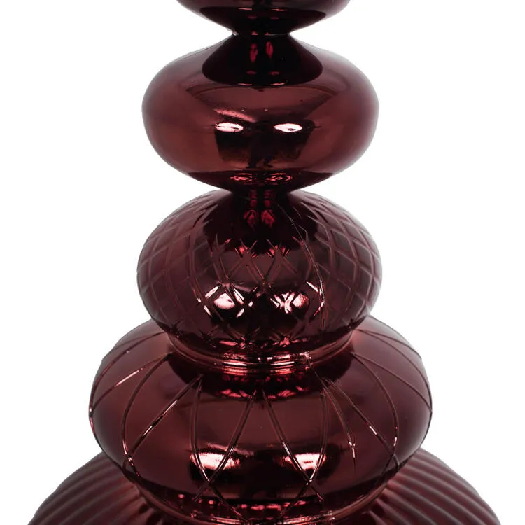 41" Burgundy Shiny Finial