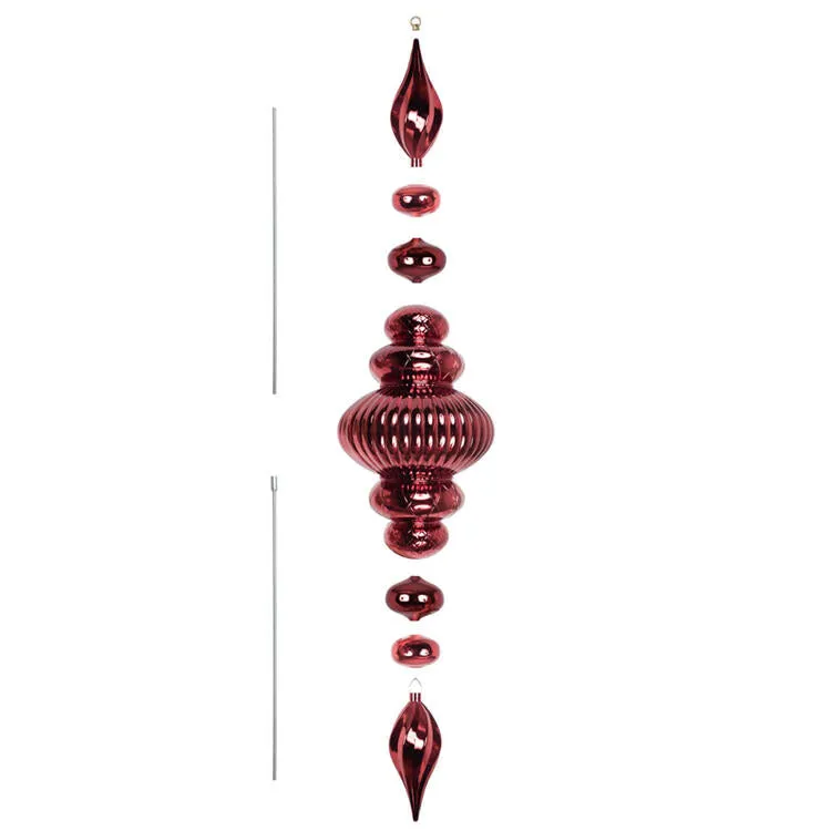41" Burgundy Shiny Finial
