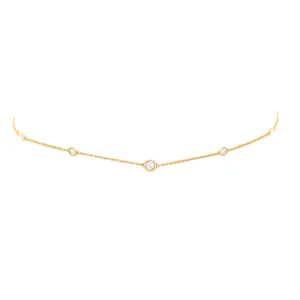 5 or 7 Diamond Orbit Bezel Choker | Ready to Ship