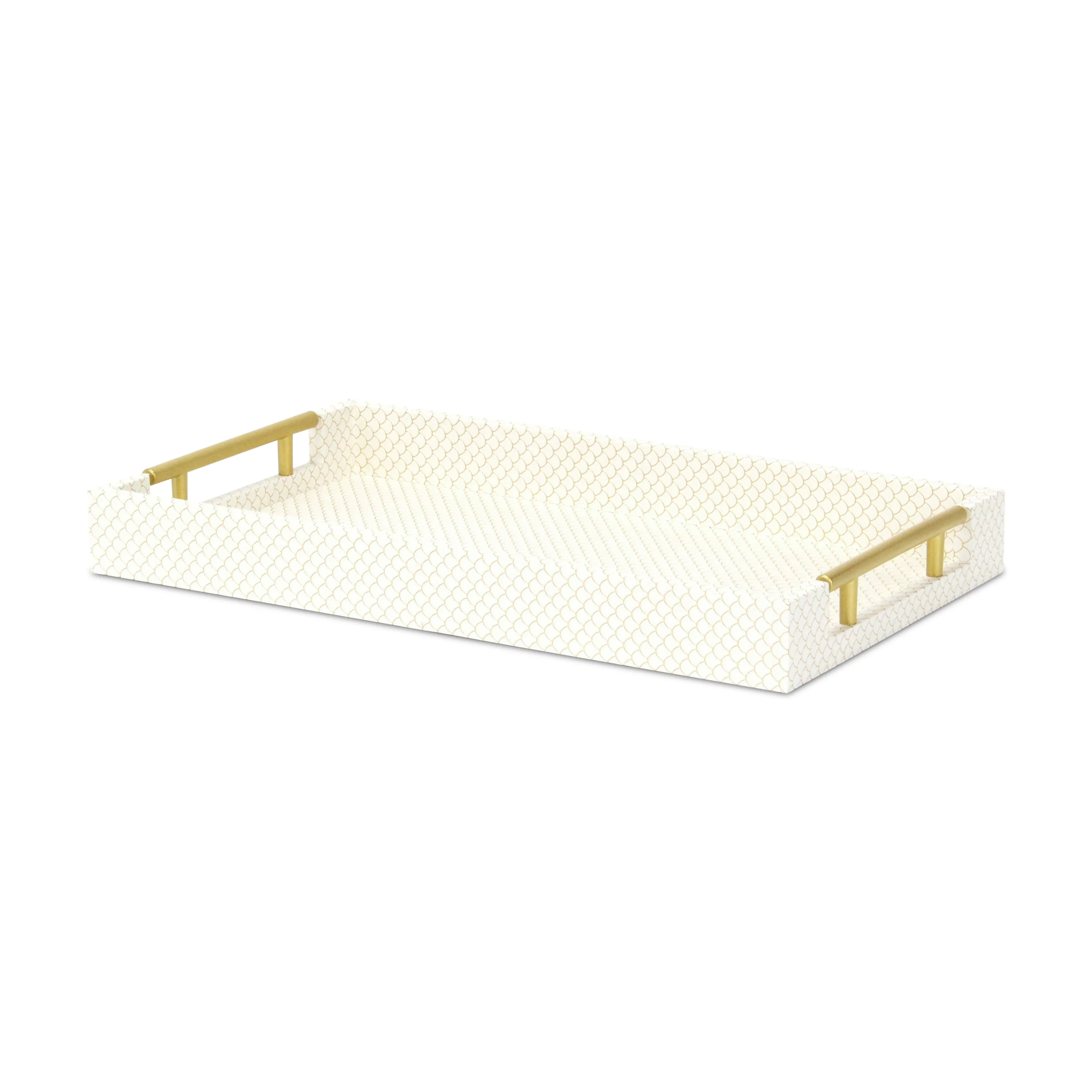 6058CH - Mariline Fish Scale Tray - Champagne