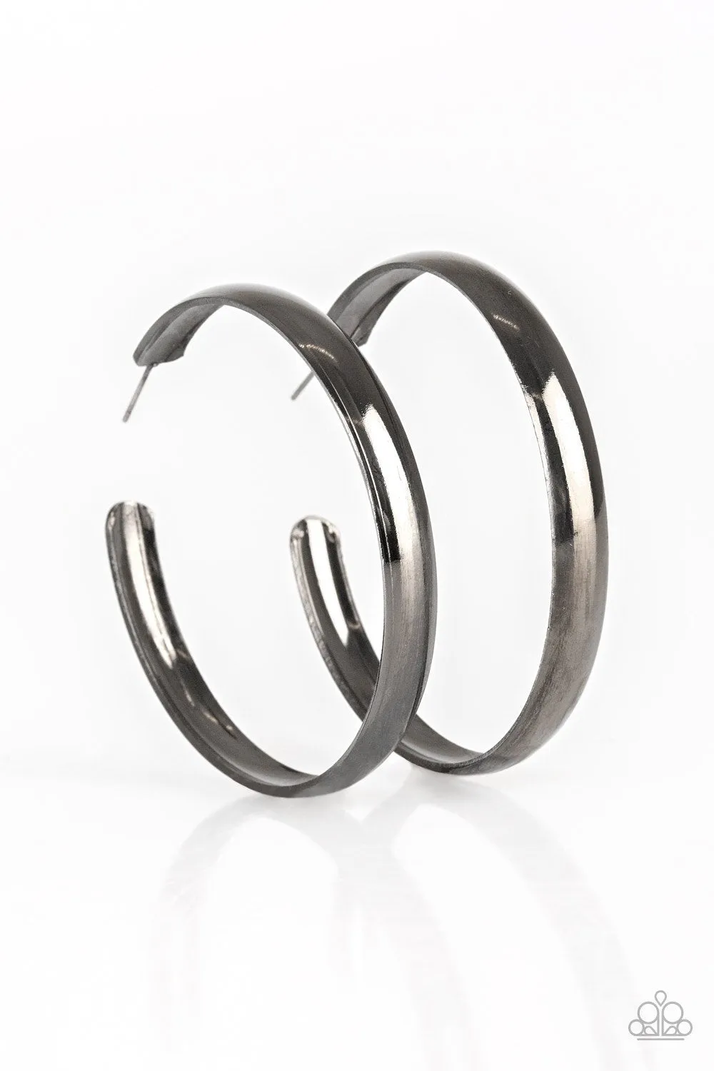 A Double Feature Black Earring Hoop