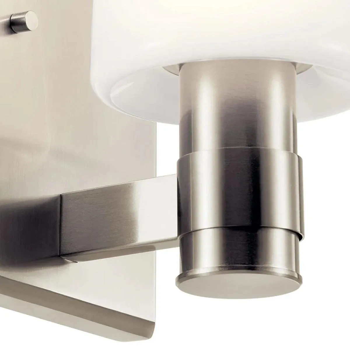 Adani 8" 1-Light Wall Sconce With Opal Glass, Brushed Nickel Finish
