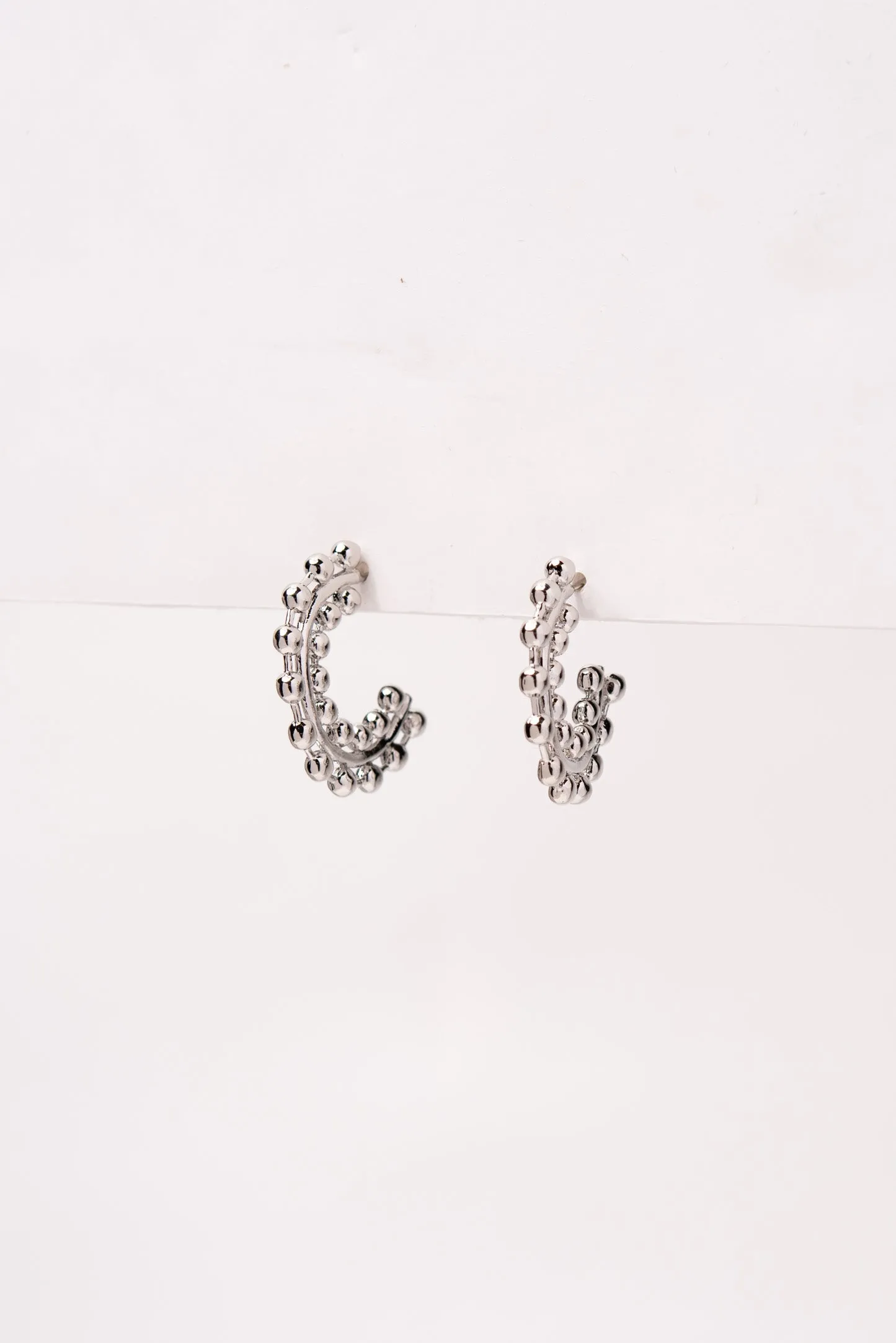 Amira Bead Open Hoop Earrings