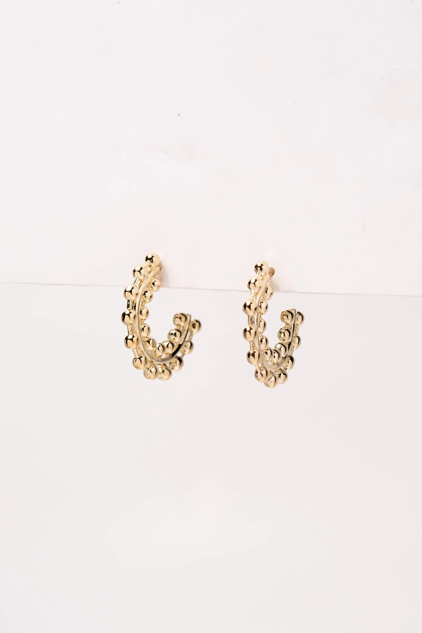 Amira Bead Open Hoop Earrings