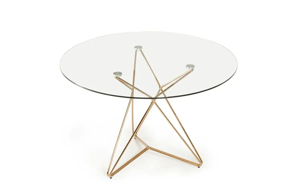 Ashland Modern Glass Round Dining Table