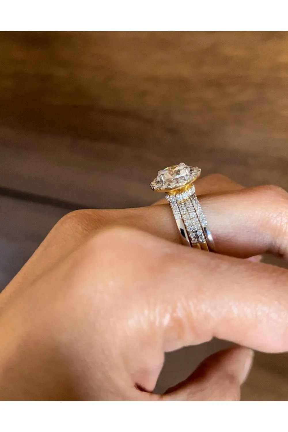 Beatrix Duo Tone Solitaire Ring