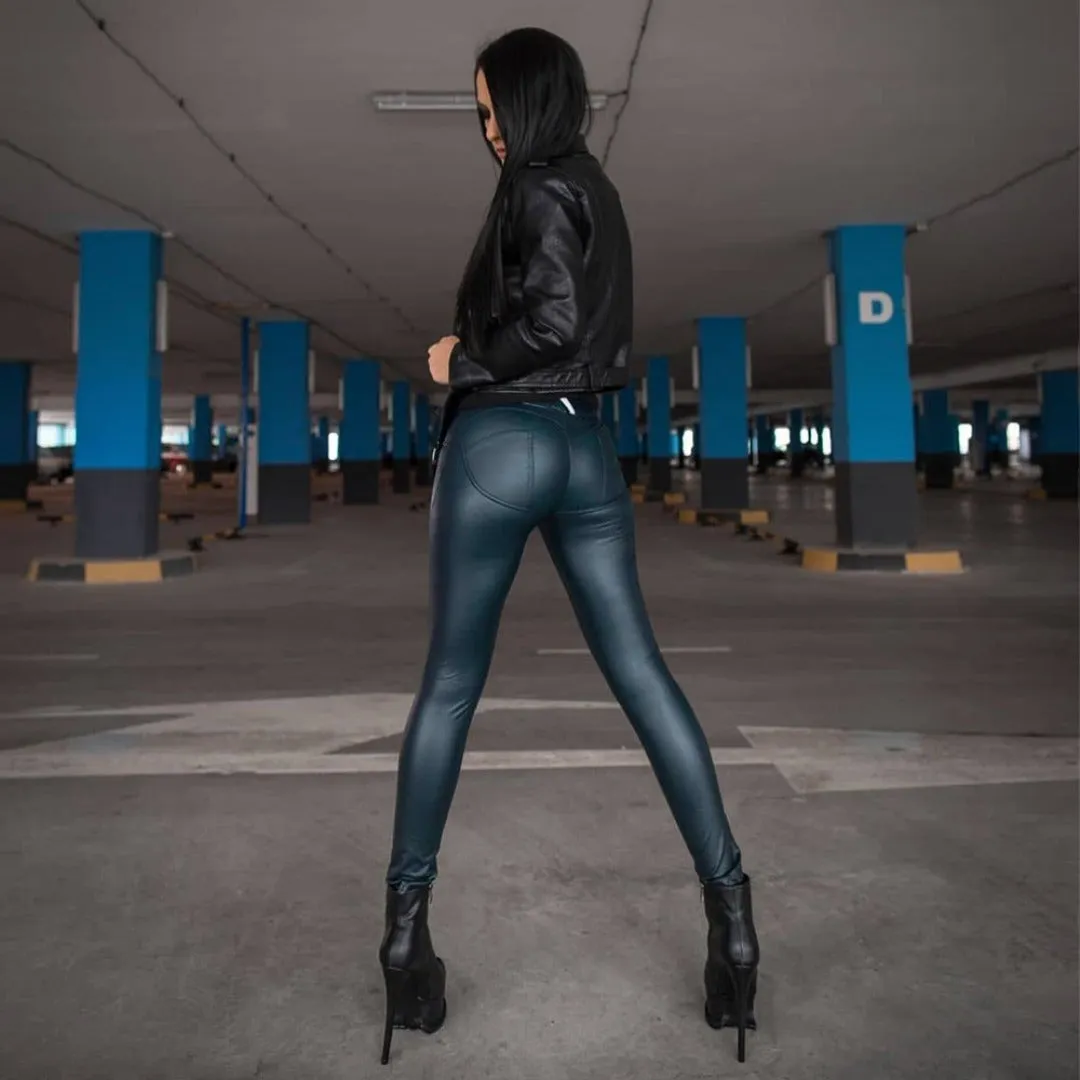 Blue Mid-Waist