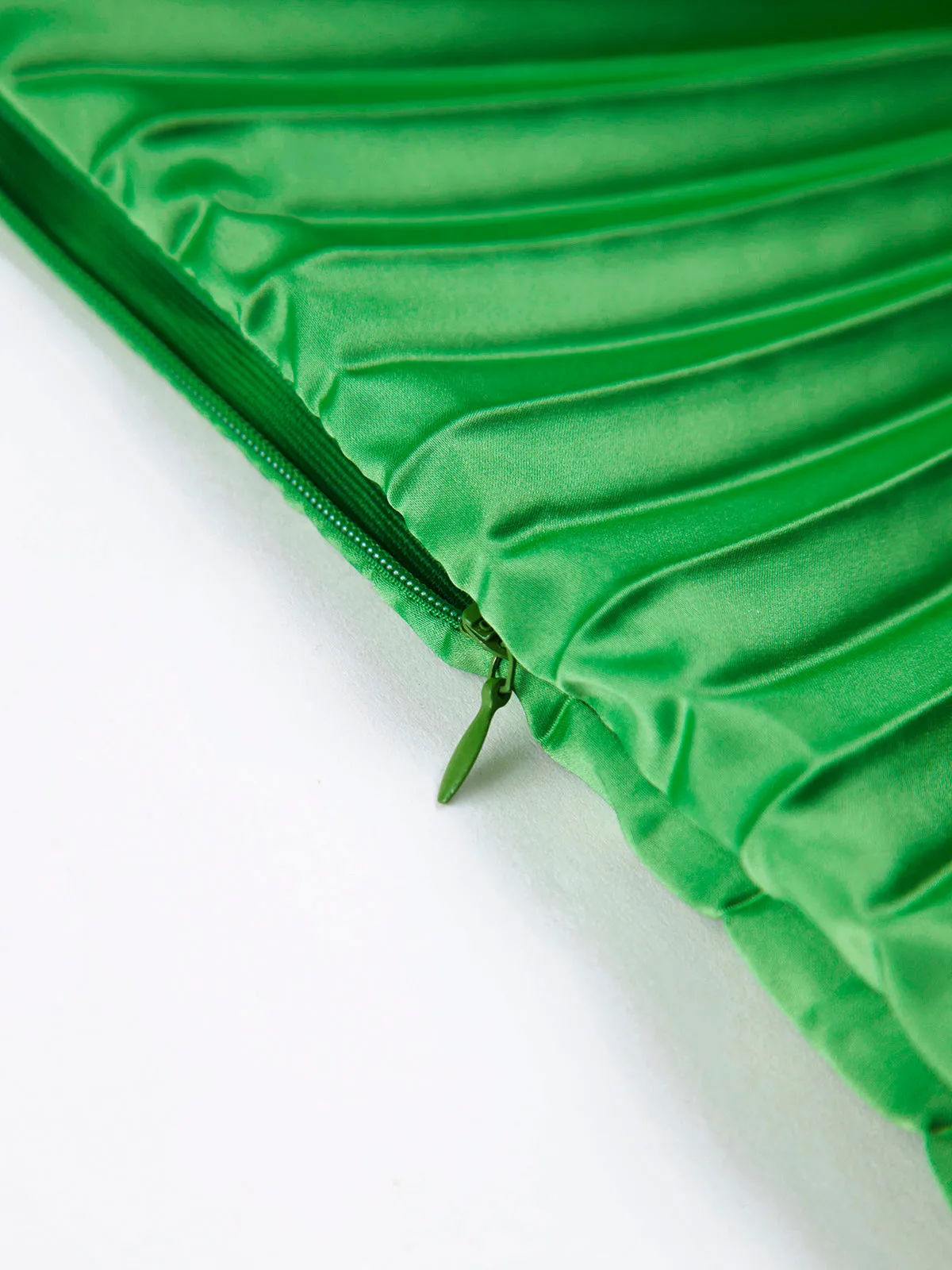 Bold In Pleat Trendy Satin Cutout Long Dress