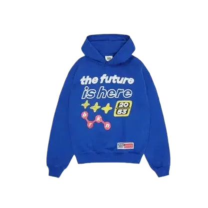 Broken Planet Market Hoodie 'The Future Is Here' Soot Blue