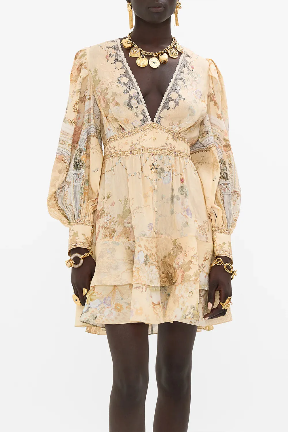 Button Frill Dress