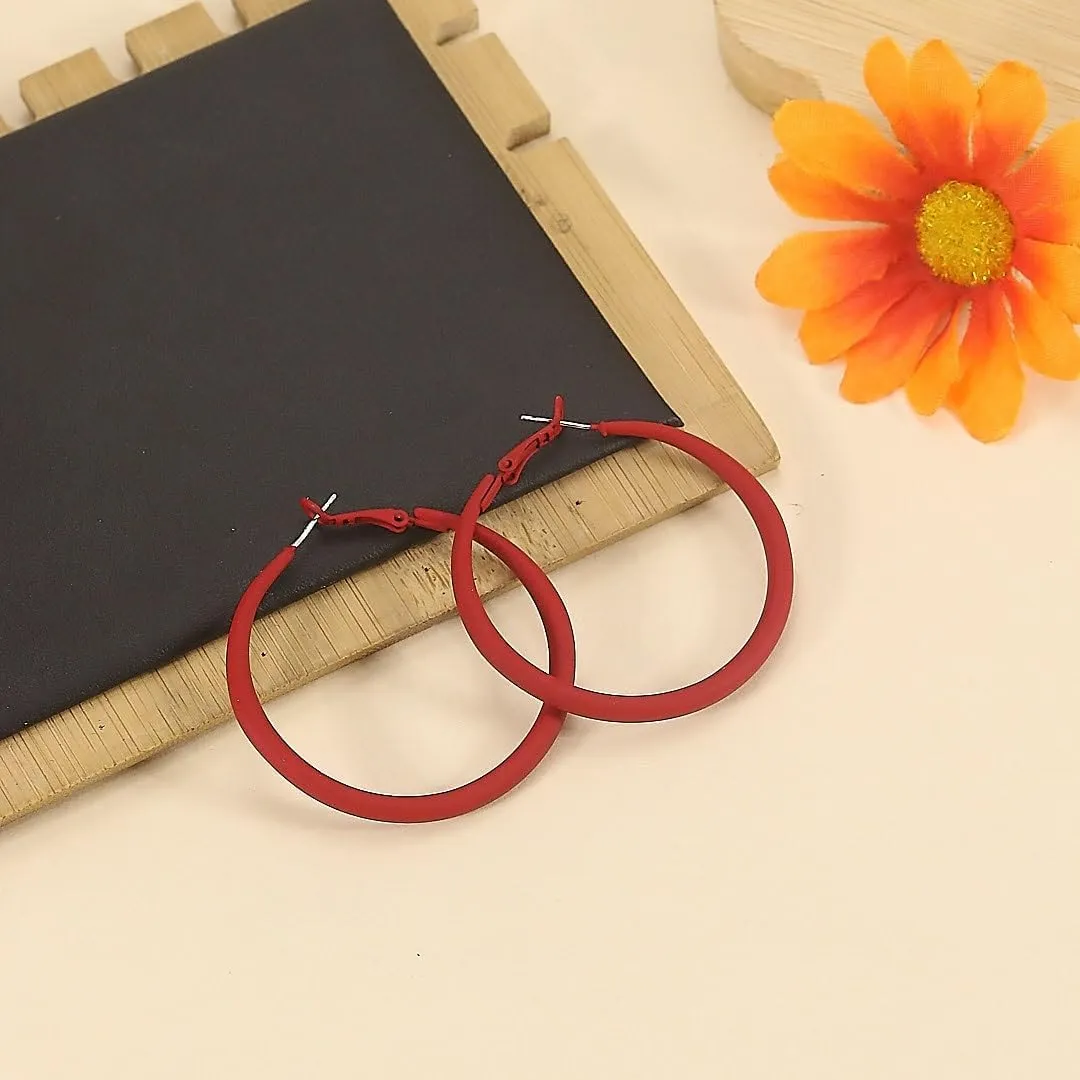 Chunky Hoop Earrings for Women 80s 90s Statement Wide Hoop Earrings Large Trendy Exaggerated Earring Vintage Neon Earrings Jewelry Accessories