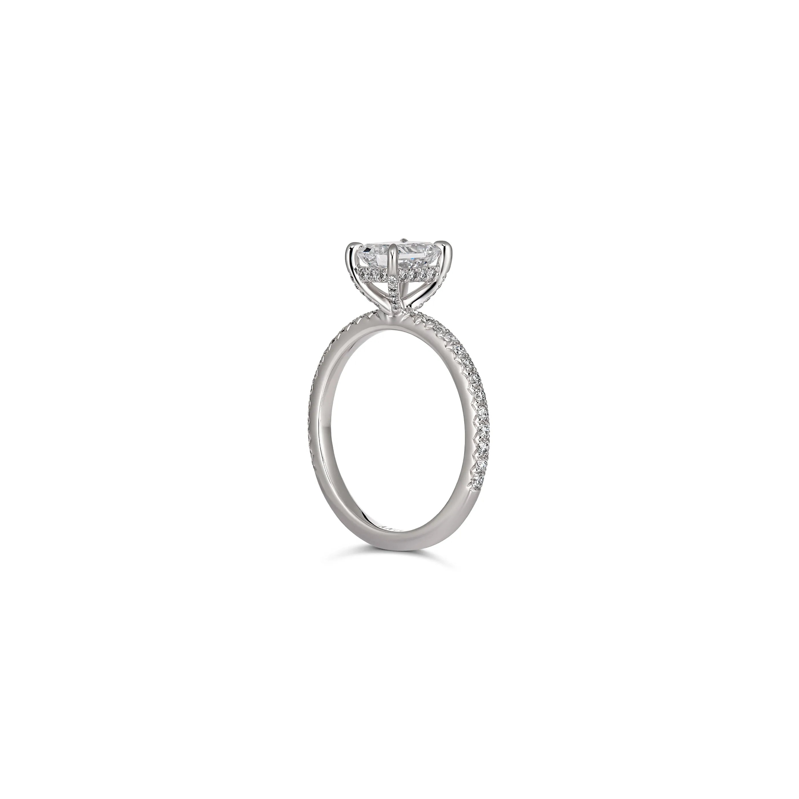 Classic Crawford Radiant Cut Diamond Engagement Ring | Platinum