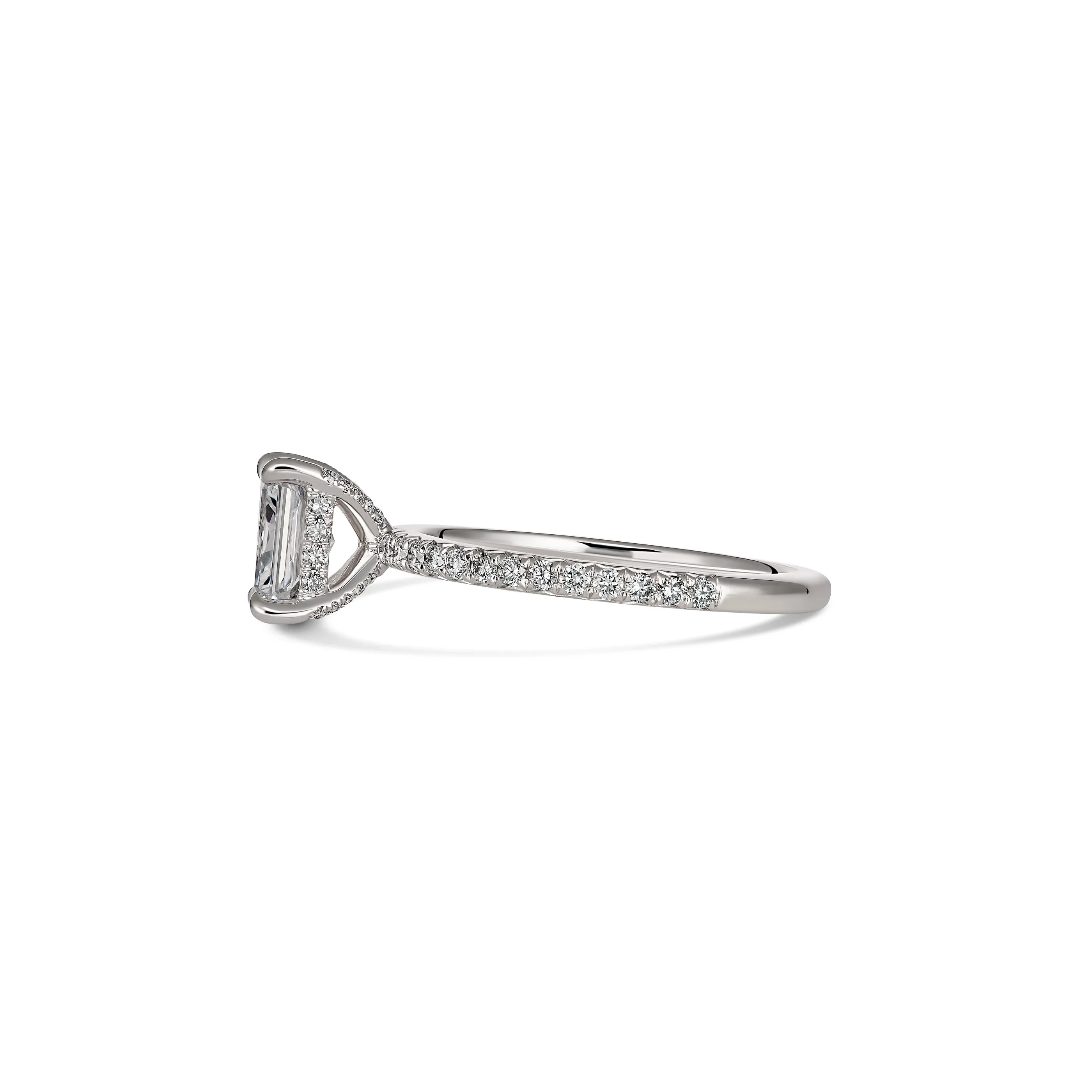 Classic Crawford Radiant Cut Diamond Engagement Ring | Platinum
