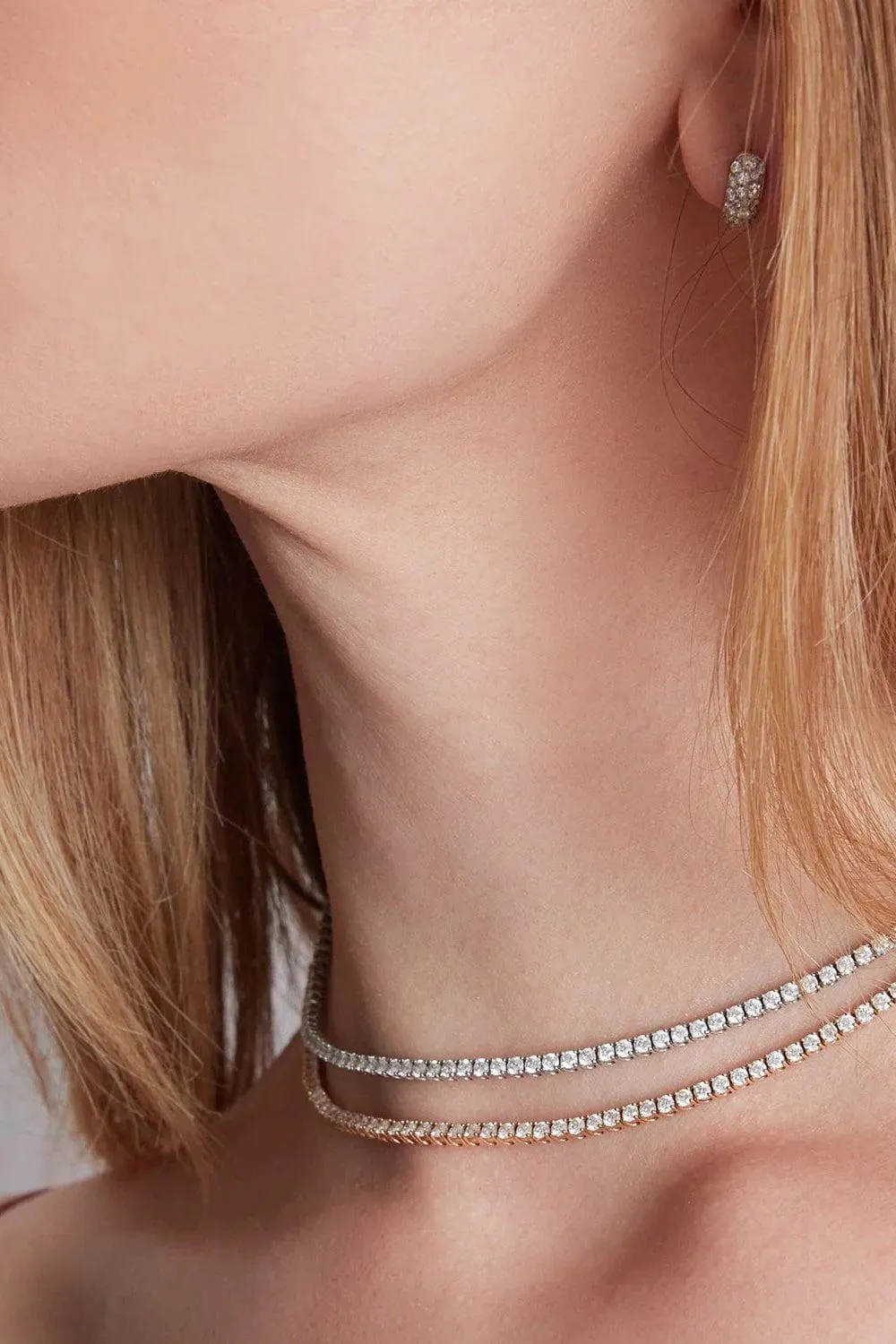 Classic Diamond Tennis Necklace
