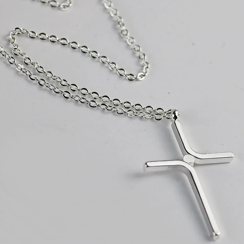 Elegant Cross Pendant Necklace - Simple Titanium Steel Design