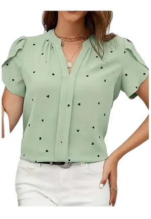 Elegant Green Slim-Fit Top