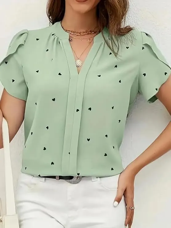 Elegant Green Slim-Fit Top