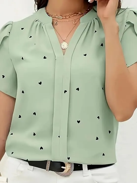 Elegant Green Slim-Fit Top