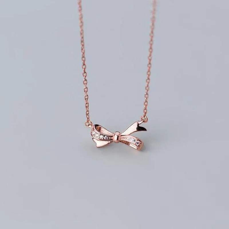 Elite Bow Knot Minimal Necklace
