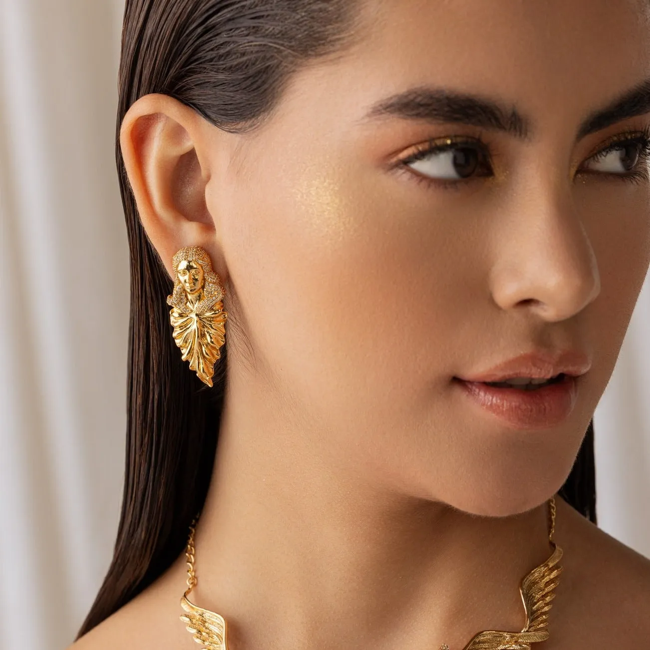 From the Flames Earrings - Gold Plated