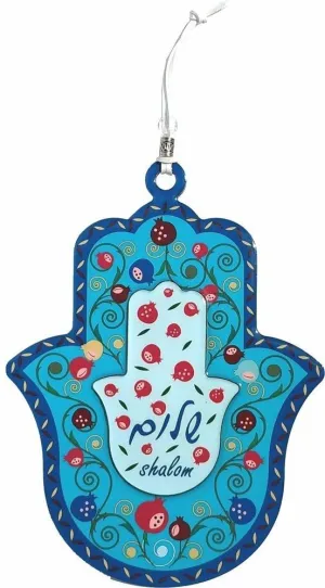Hanger Hamsa Large Shiny Wood