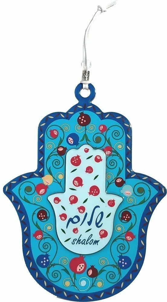 Hanger Hamsa Large Shiny Wood