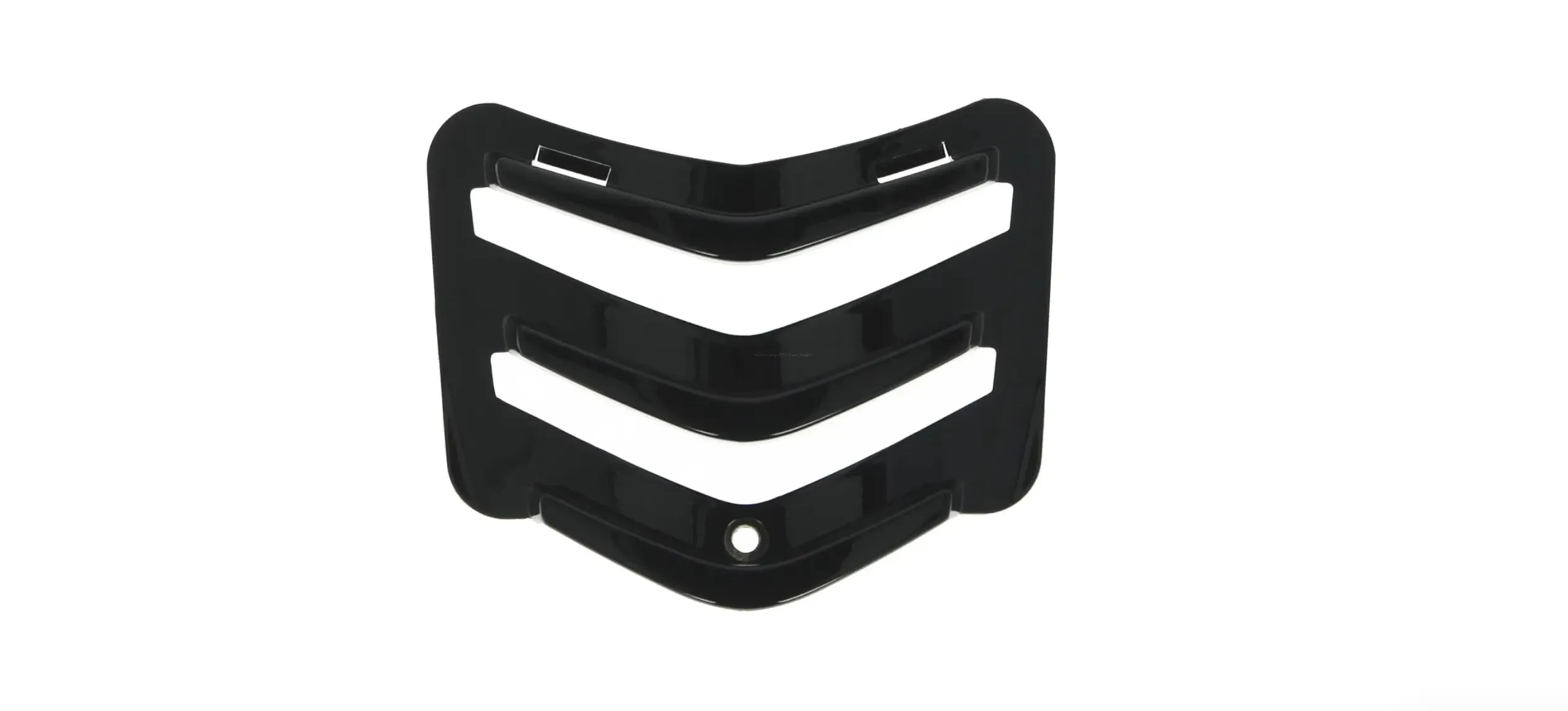 Horn cover inlay PIAGGIO shiny black | Vespa GTS/GTV 125-300cc