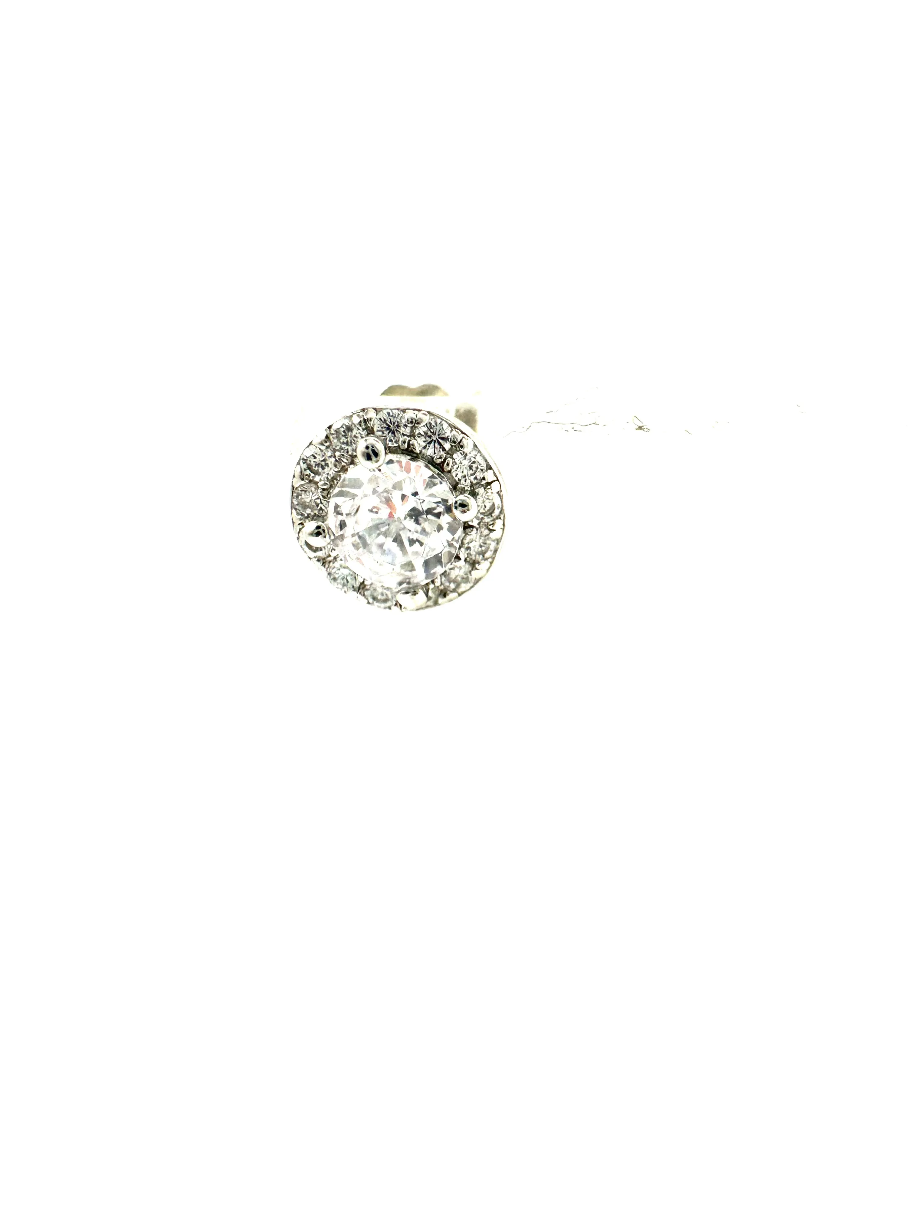 Micro Pave Solitaire Earrings