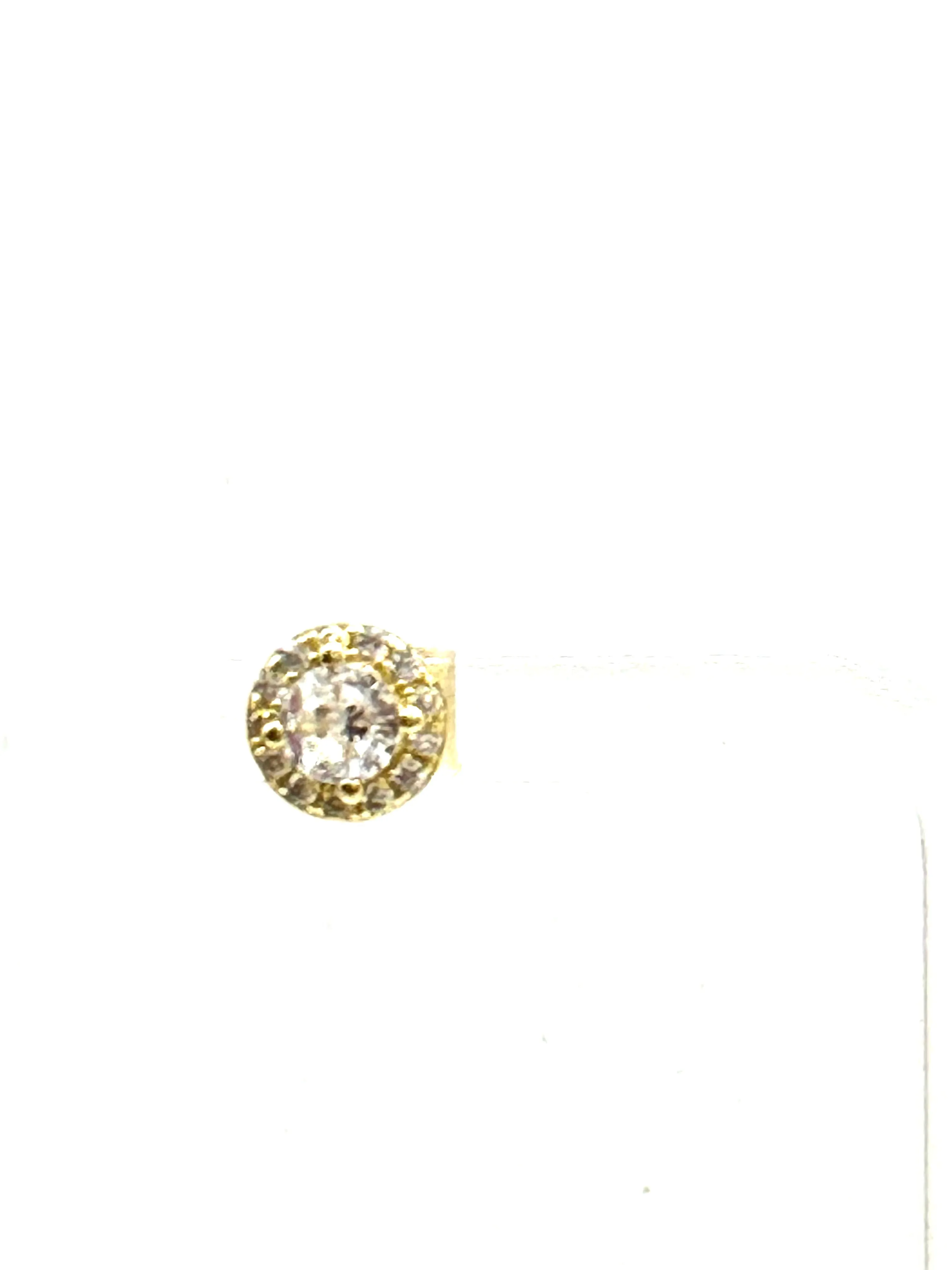 Micro Pave Solitaire Earrings