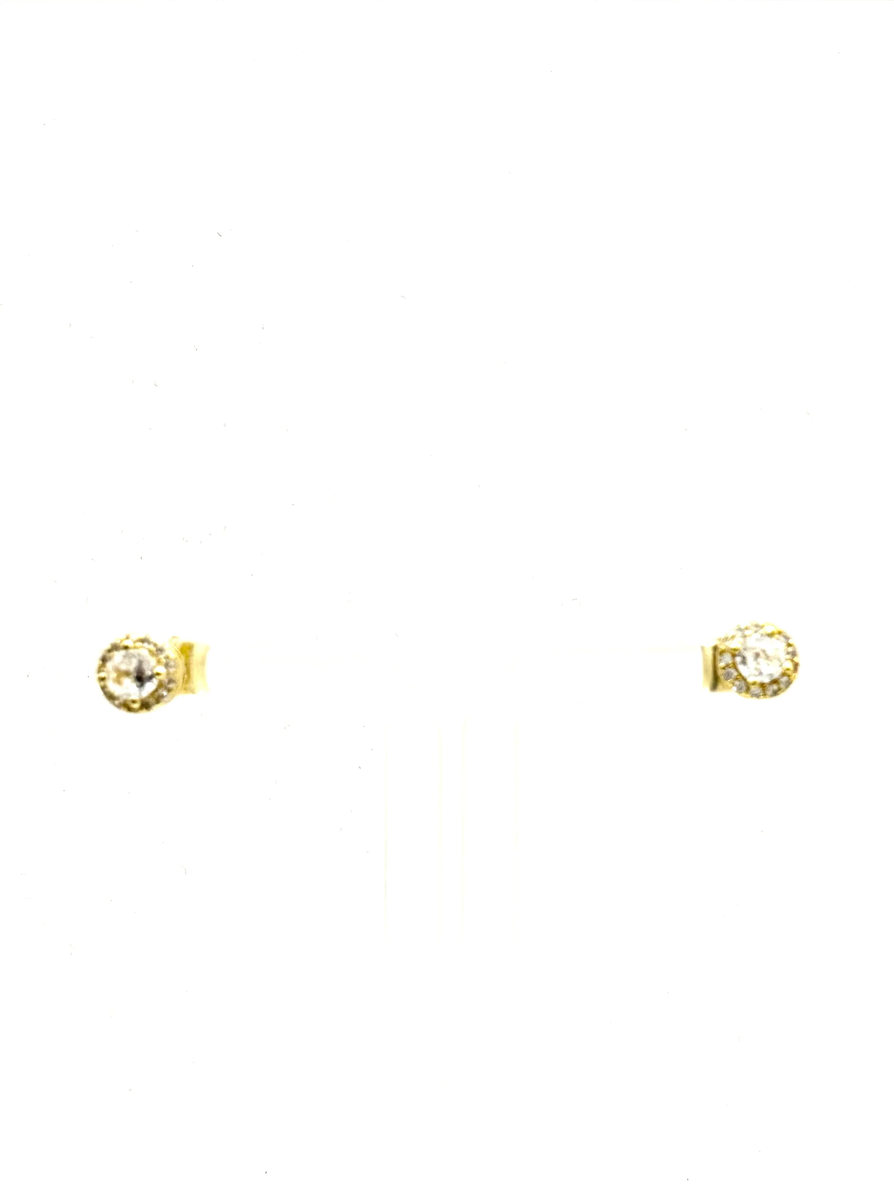 Micro Pave Solitaire Earrings
