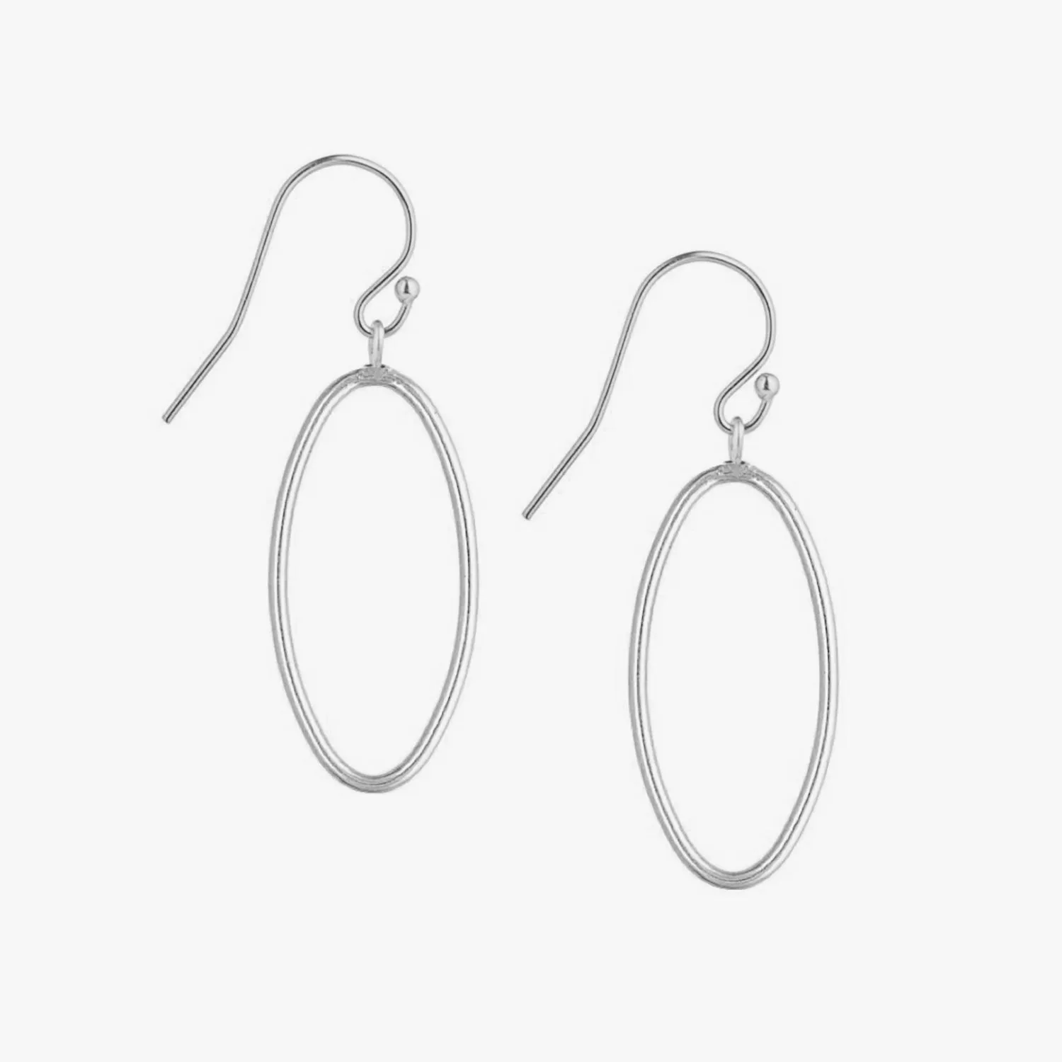 Minimal Oval Drop Earrings