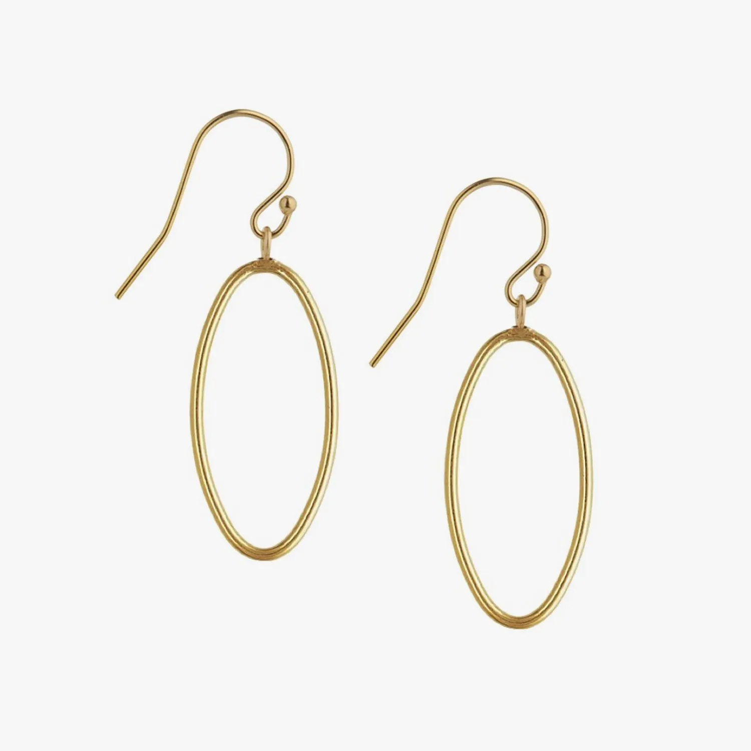 Minimal Oval Drop Earrings