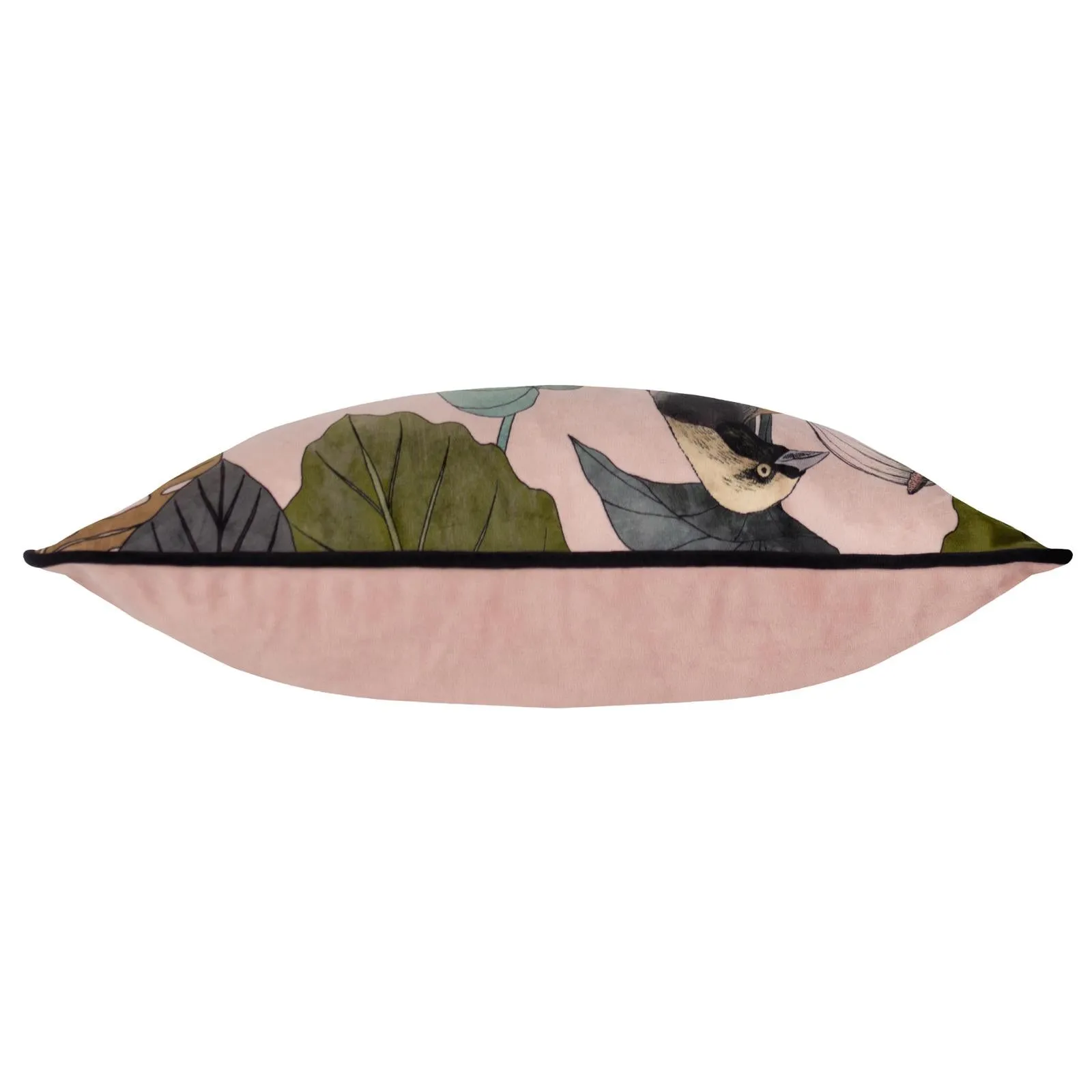 Moriyo Piped Velvet Blush Cushion Cover 12" x 20"