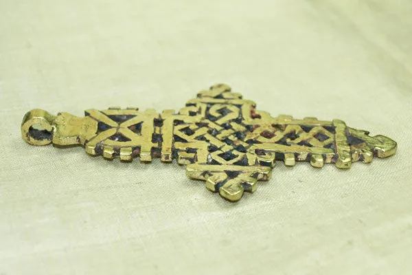 New Large Brass Ethiopian Coptic Cross