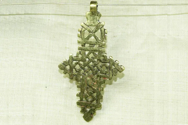 New Large Brass Ethiopian Coptic Cross