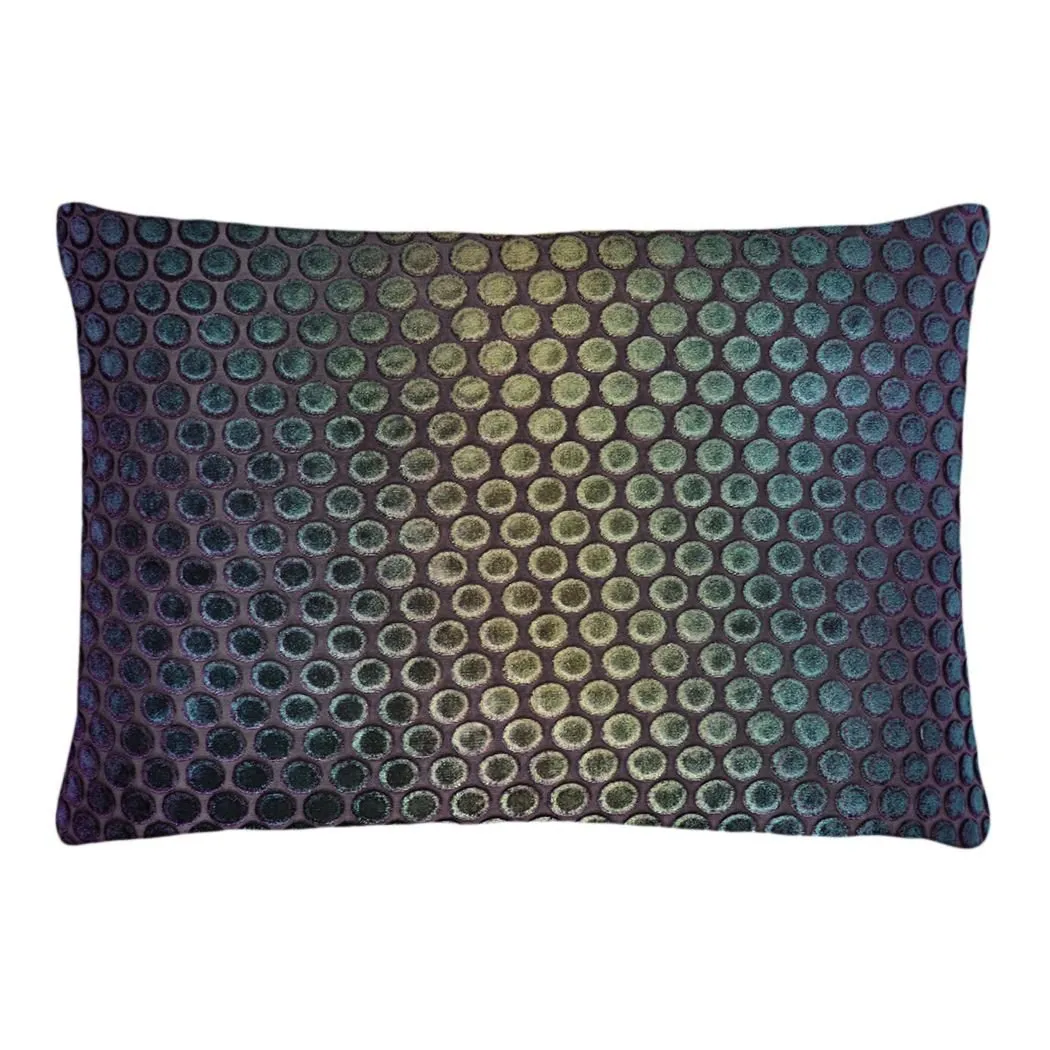 Peacock Dots Velvet Pillows by Kevin O’Brien Studio