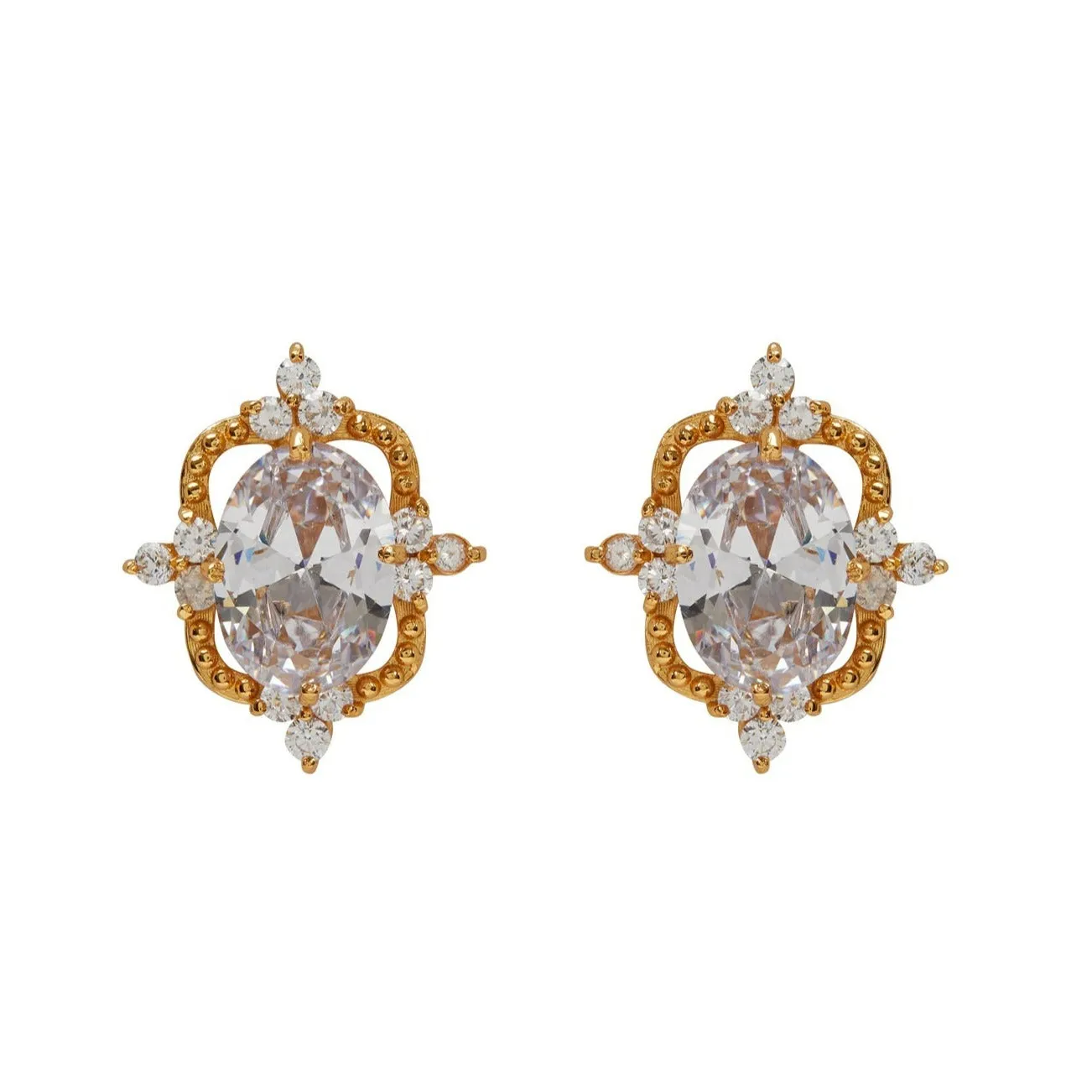 Pixie Dust Stud Earrings - Gold Plated
