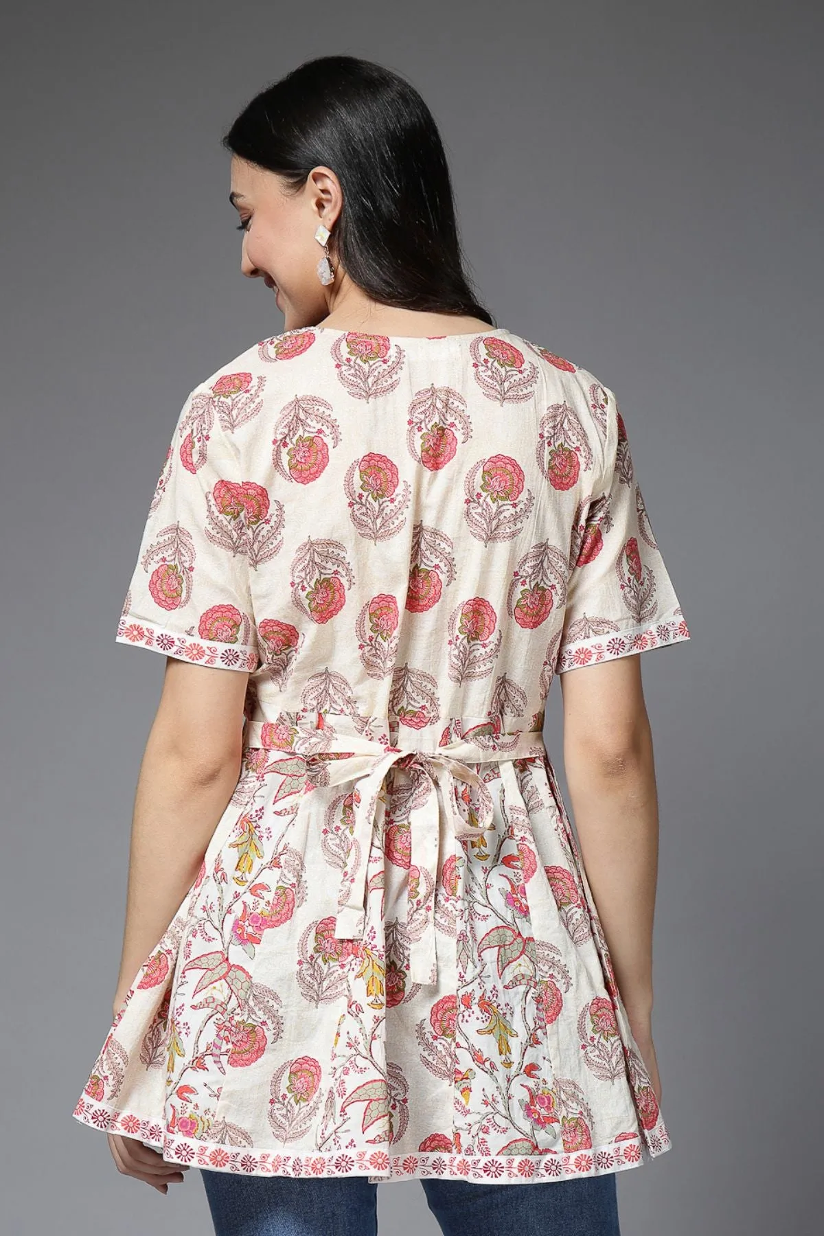 Pure Cotton Printed Maternity Feeding Top