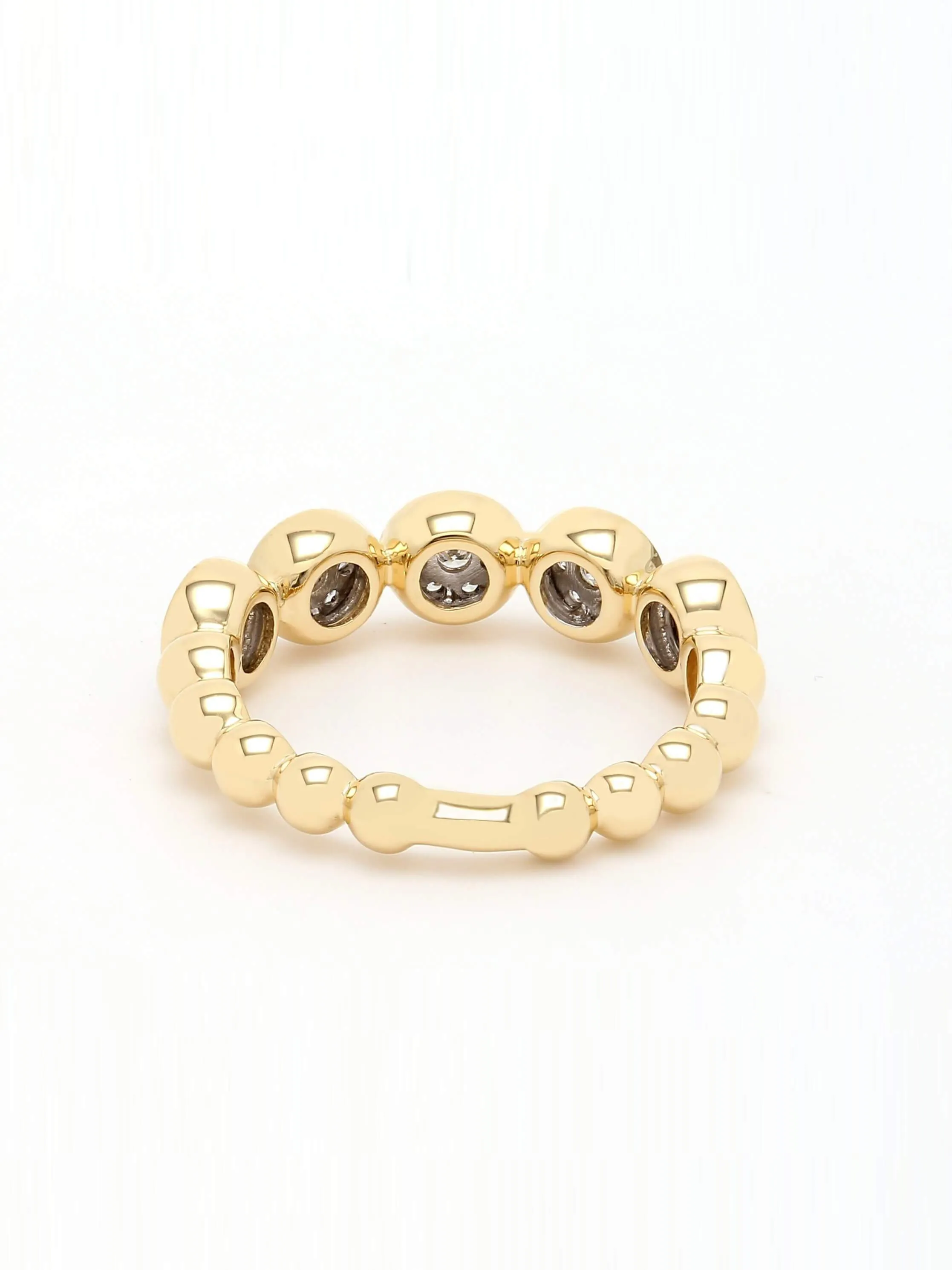 Real Diamond Illusion Cluster Band Ring