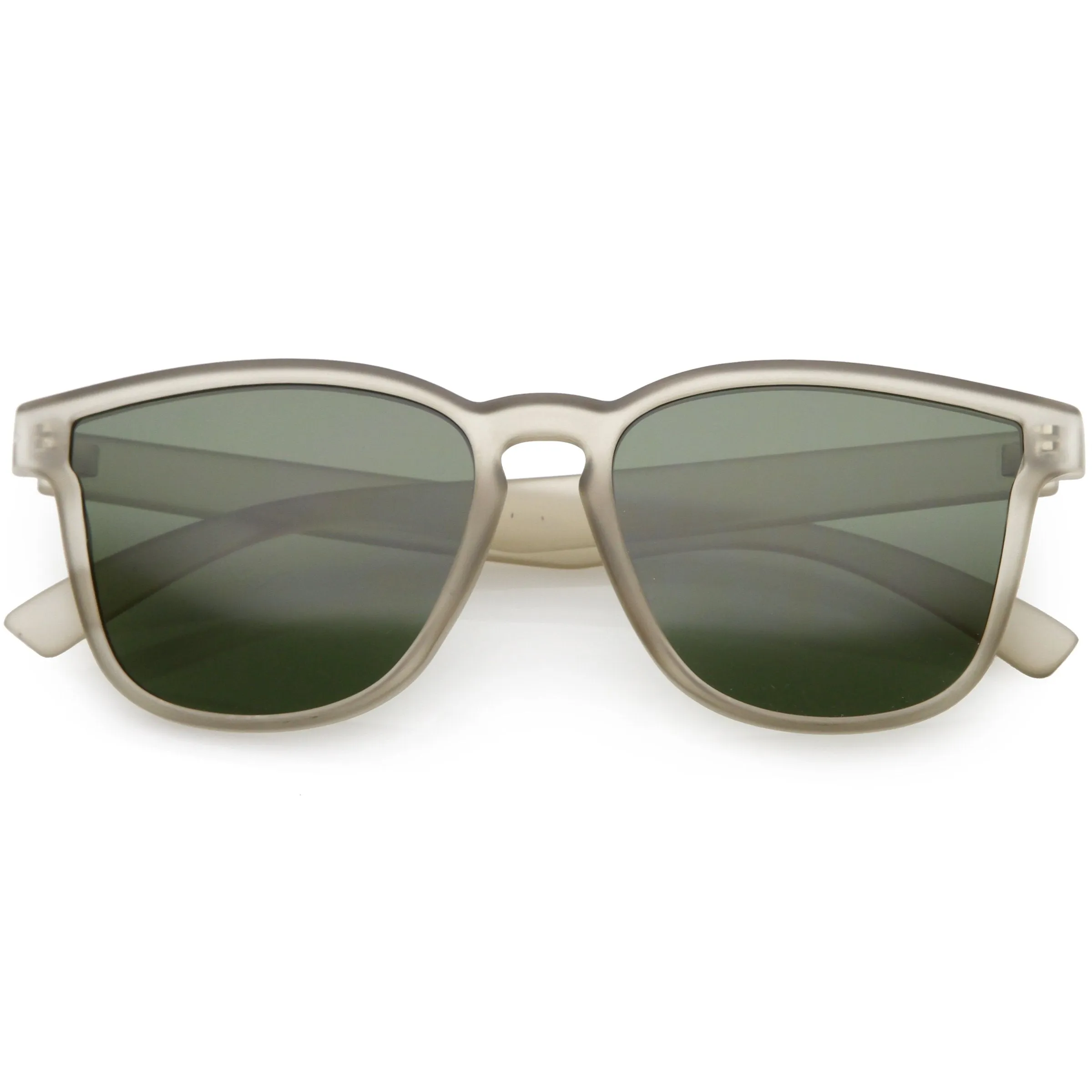 Retro Modern Horned Rim Flat Lens Sunglasses C753