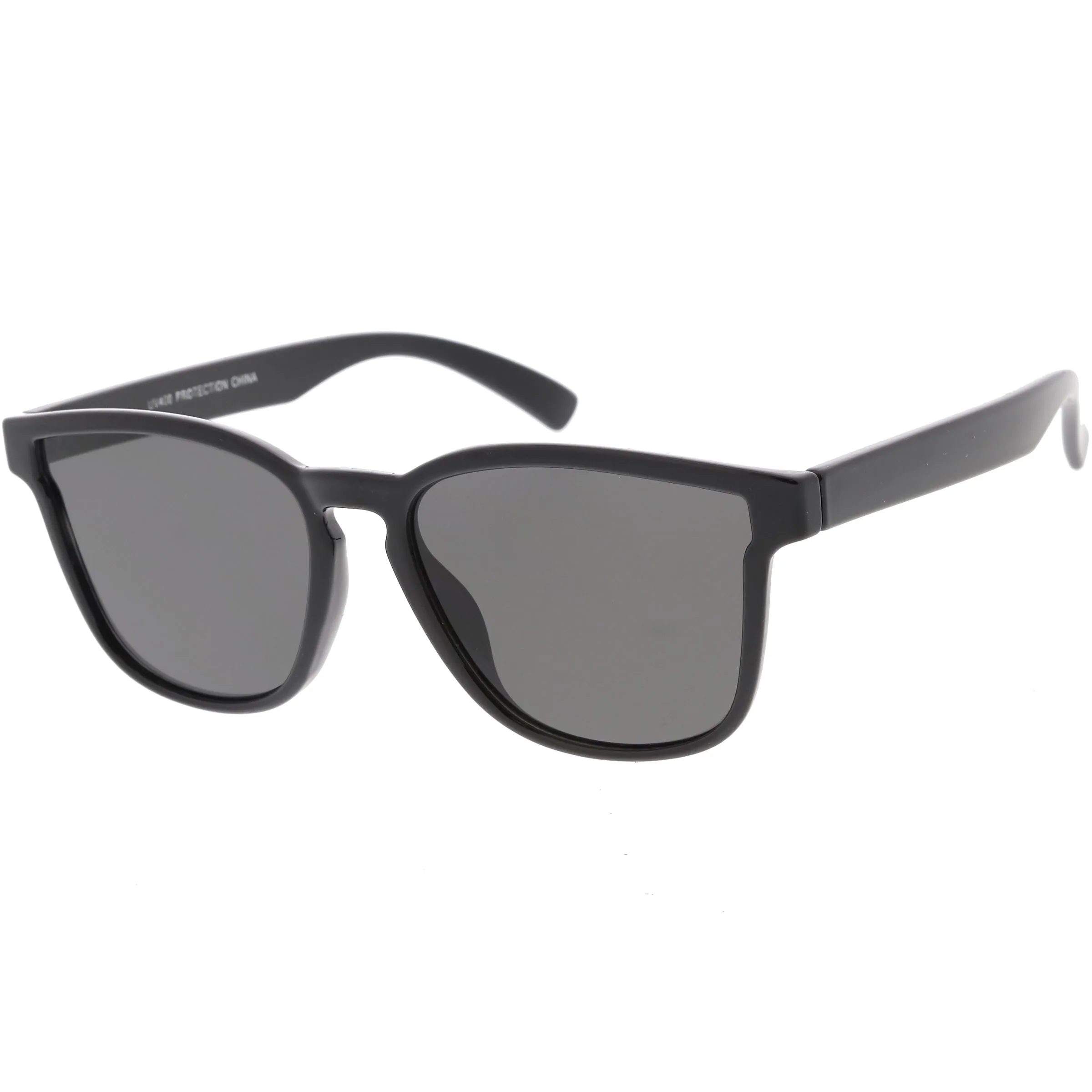 Retro Modern Horned Rim Flat Lens Sunglasses C753