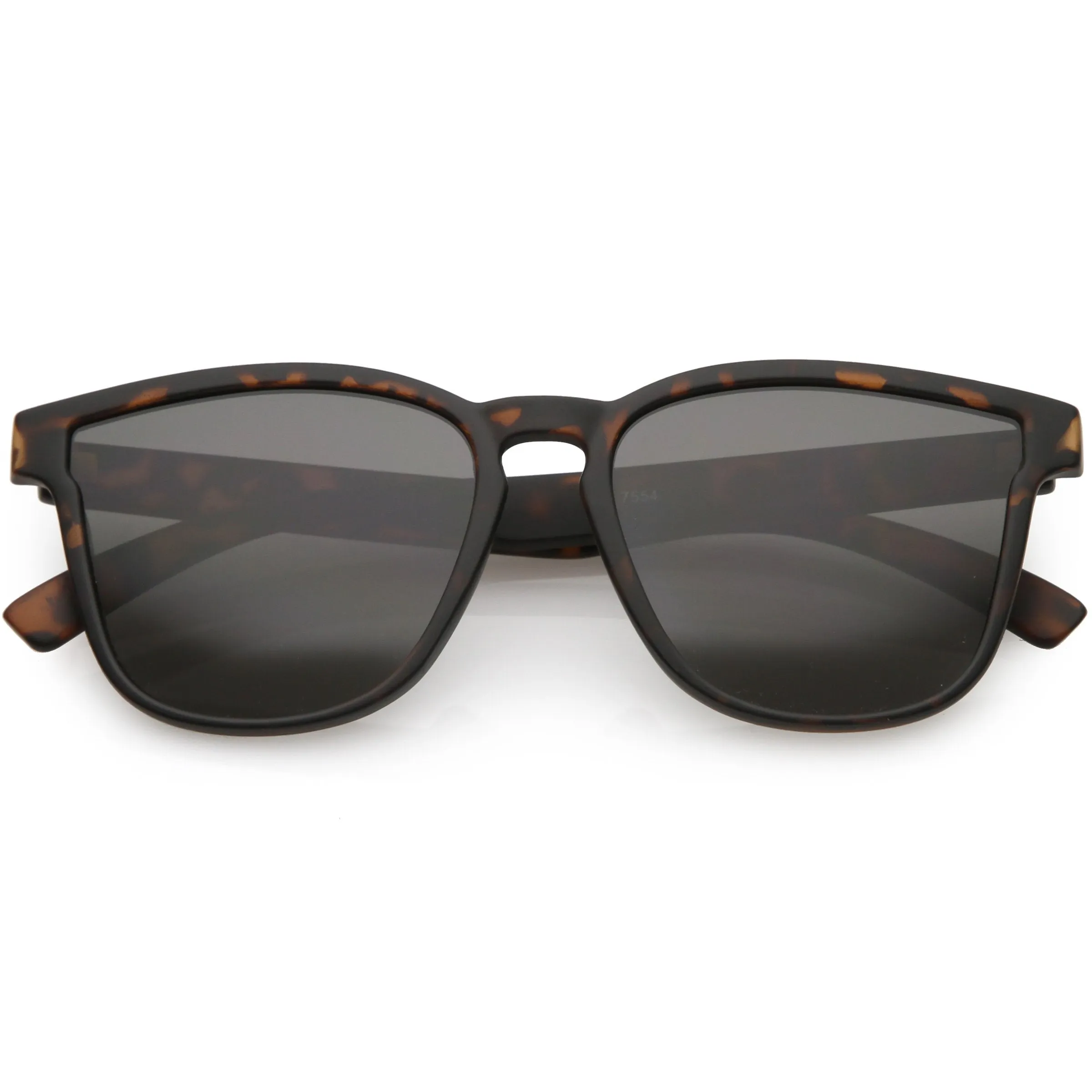 Retro Modern Horned Rim Flat Lens Sunglasses C753