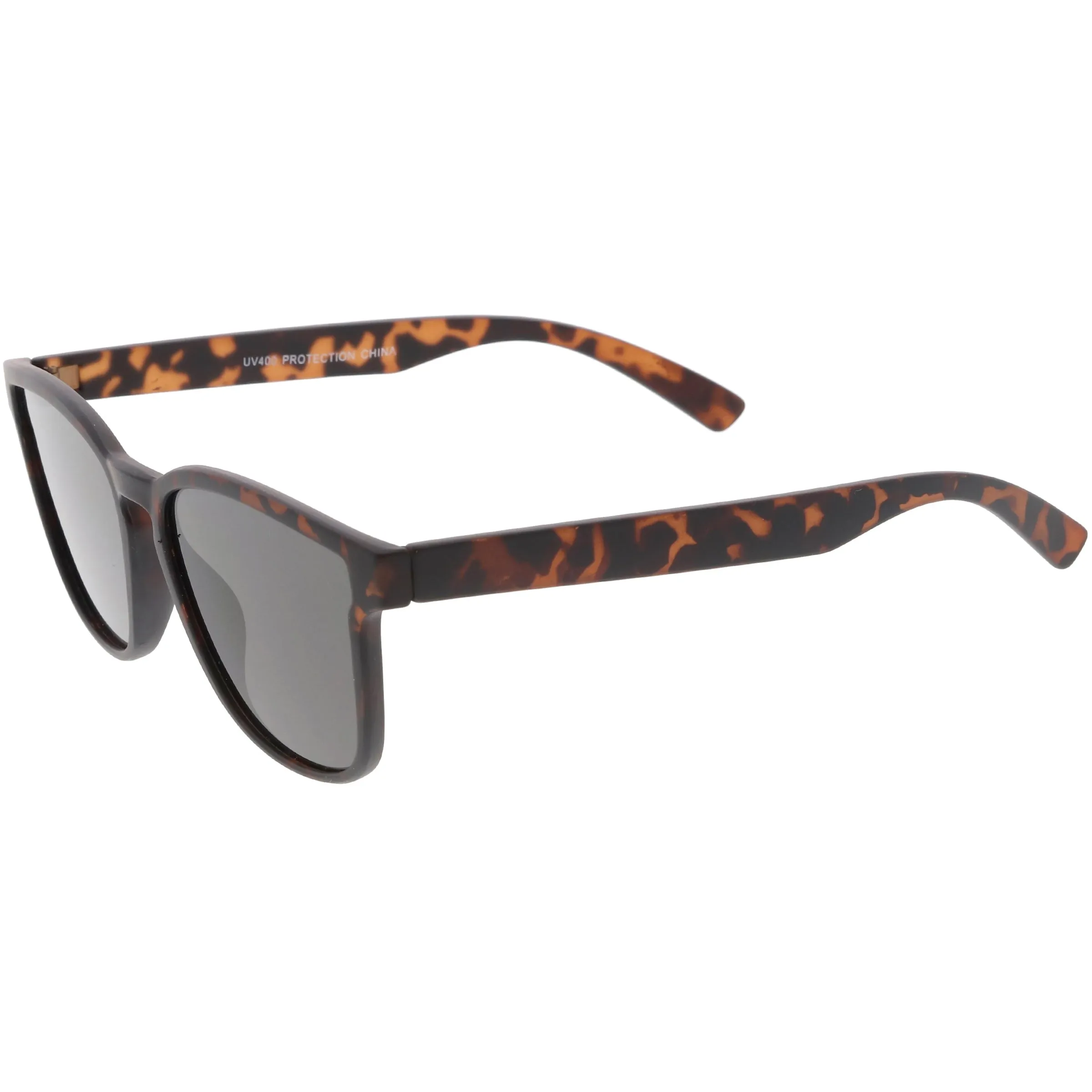 Retro Modern Horned Rim Flat Lens Sunglasses C753