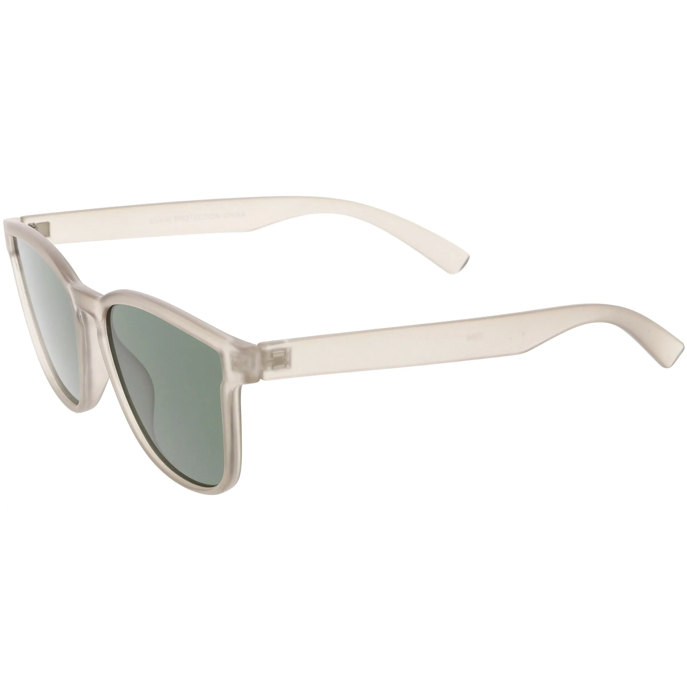 Retro Modern Horned Rim Flat Lens Sunglasses C753