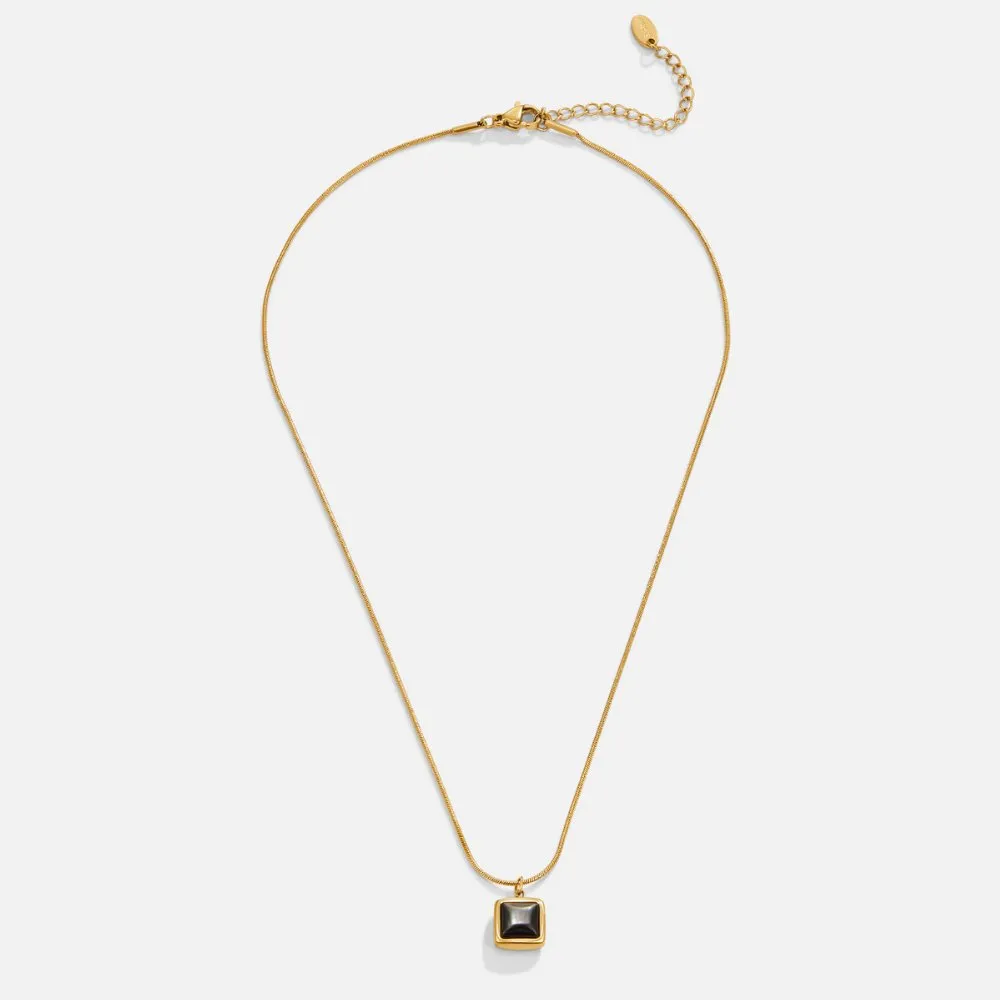Riva Midnight Black Pendant Necklace